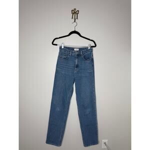 Pacsun 100% Cotton Denim 90's Boyfriend High Rise Relaxed Wide Leg Blue Jeans 27